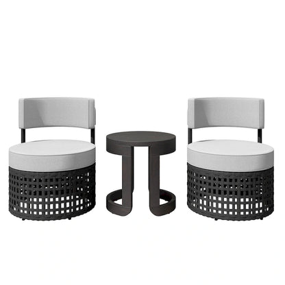 Corvus Donges 3-piece Outdoor Wicker Conversation Set