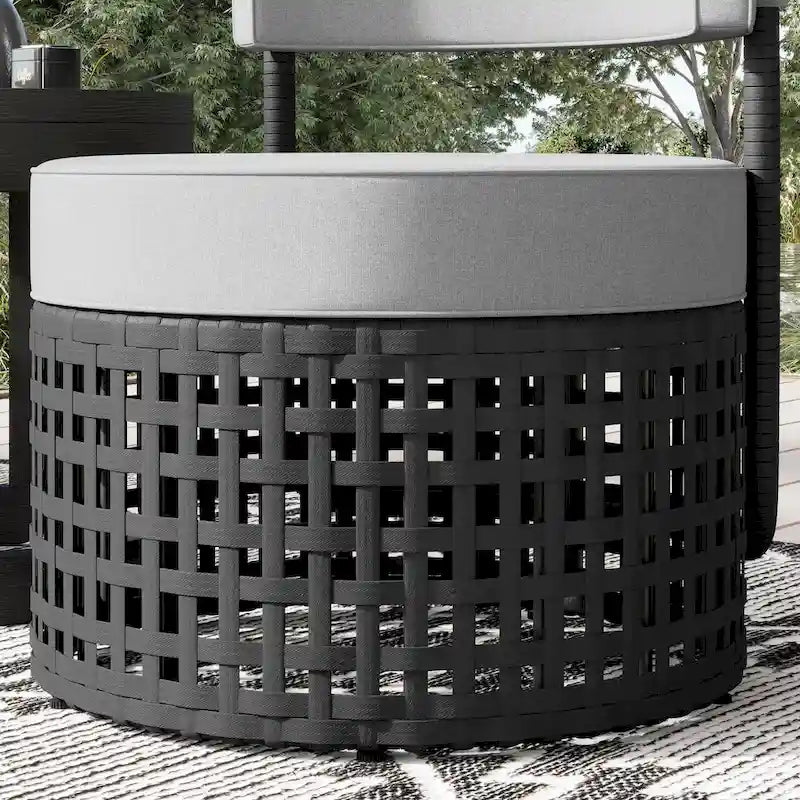 Corvus Donges 3-piece Outdoor Wicker Conversation Set