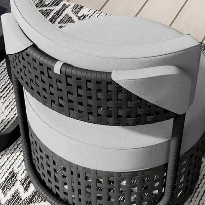 Corvus Donges 3-piece Outdoor Wicker Conversation Set