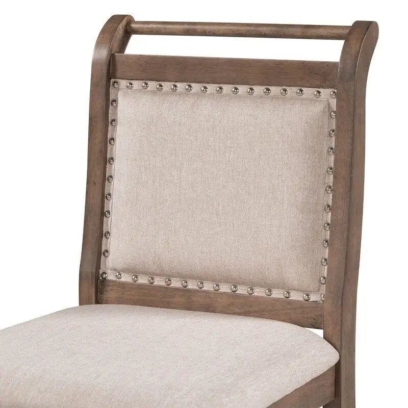 3-Piece Wood Counter Height Drop Leaf Dining Table Set with 2 Dining Chairs