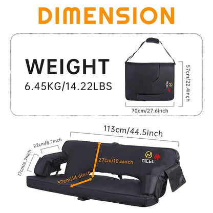 Foldable Heated Stadium Seat with Back Support, Oversized Bleacher Seat with Thick Padding and Cushion, for Outdoor Activities