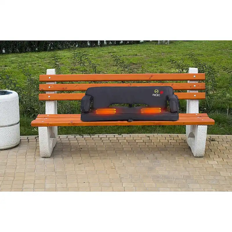 Foldable Heated Stadium Seat with Back Support, Oversized Bleacher Seat with Thick Padding and Cushion, for Outdoor Activities