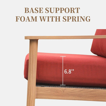 Outdoor Wicker Patio Furniture Sets 4 Pieces, All-Weather Aluminum Rattan Padded Sofa Patio Conversation Sets with 2 Pillows