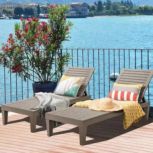 Outdoor Chaise Lounge Chair For Backyard, Poolside