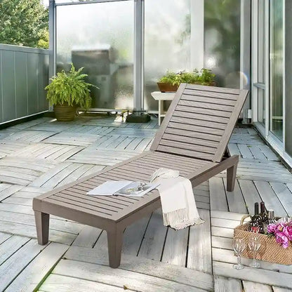 Outdoor Chaise Lounge Chair For Backyard, Poolside