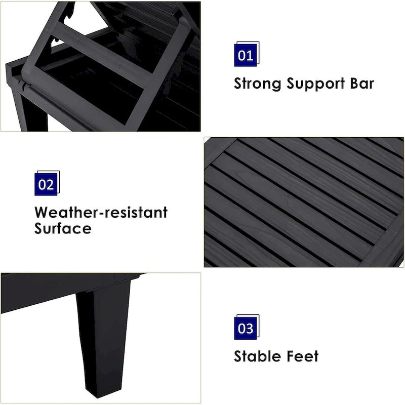 Outdoor Chaise Lounge Chair For Backyard, Poolside