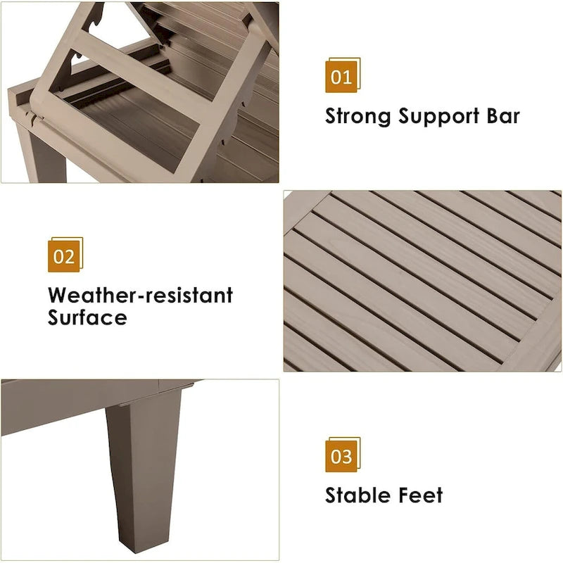 Outdoor Chaise Lounge Chair For Backyard, Poolside