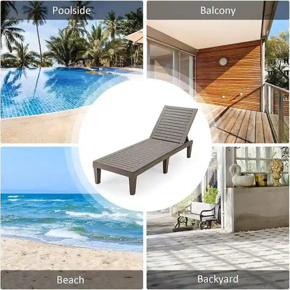 Outdoor Chaise Lounge Chair For Backyard, Poolside