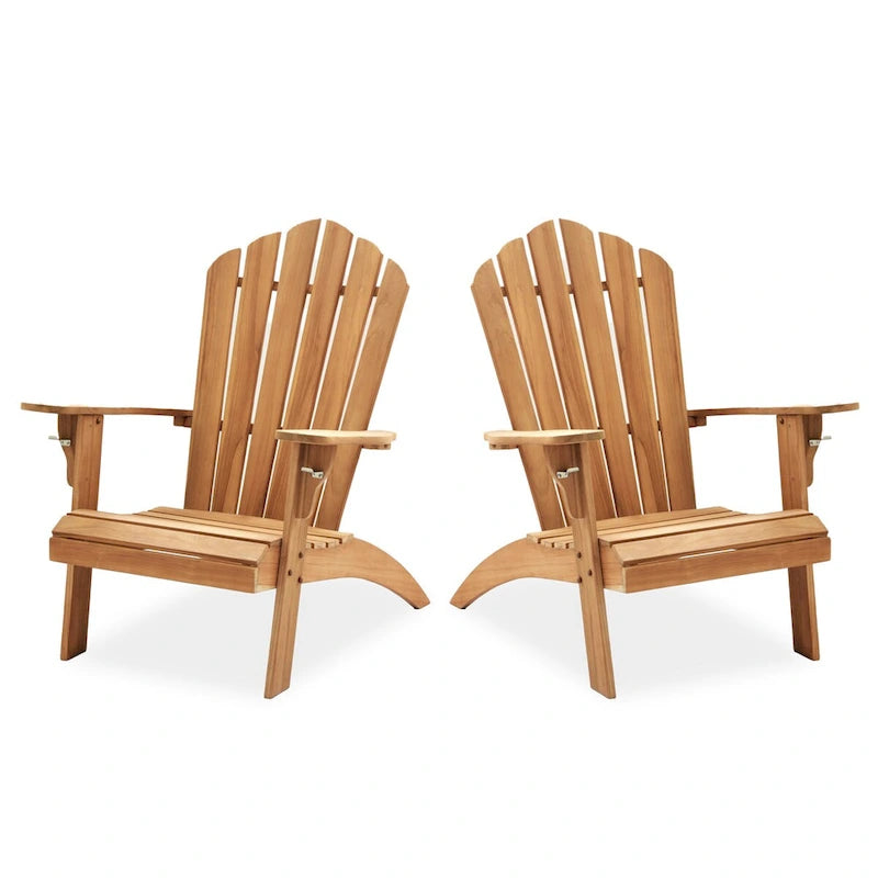 Cambridge Casual Cambria Adirondack Chairs with Cup Holder Set of 2